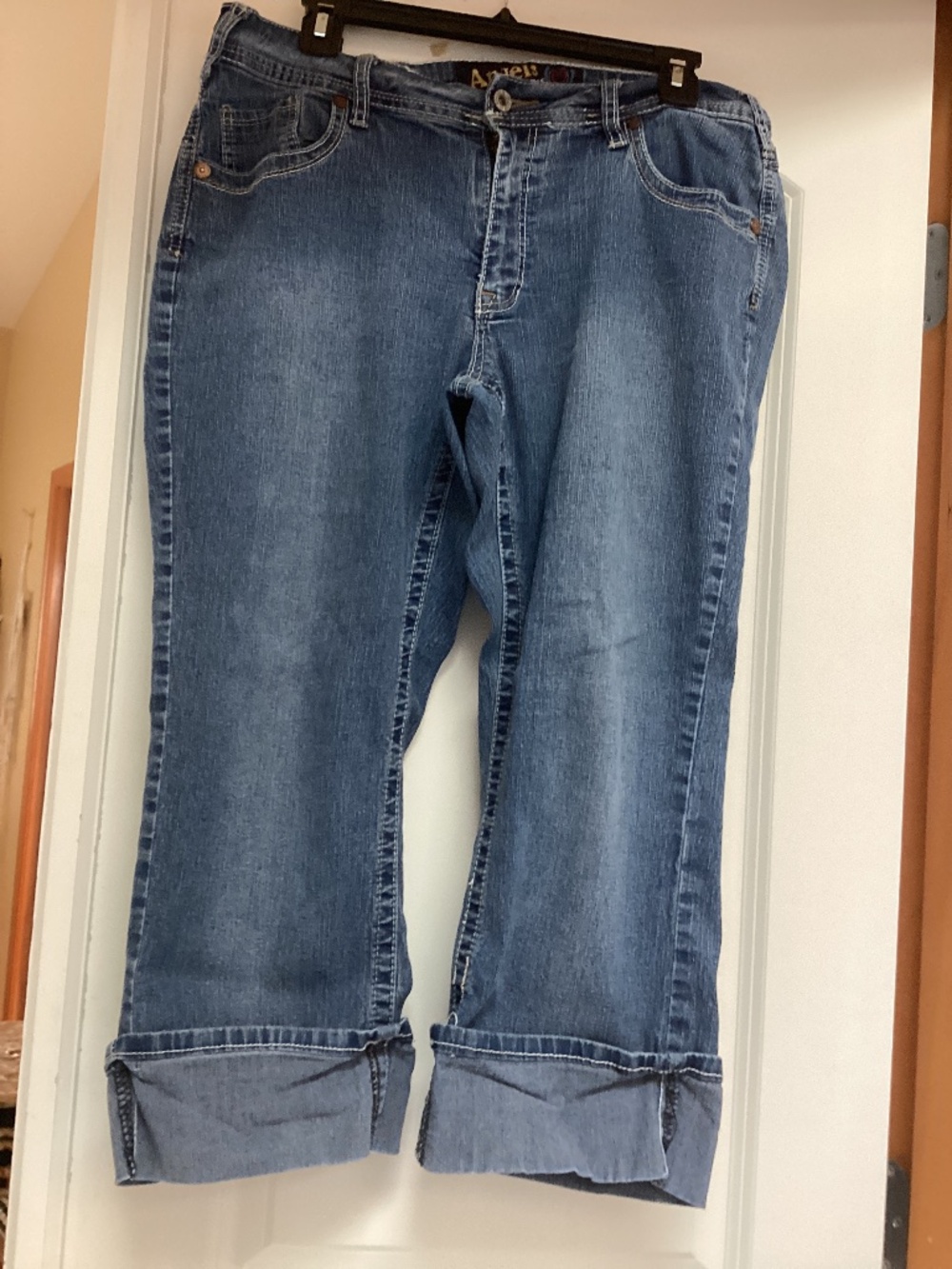 Angels Jeans- capris with cuffed bottoms